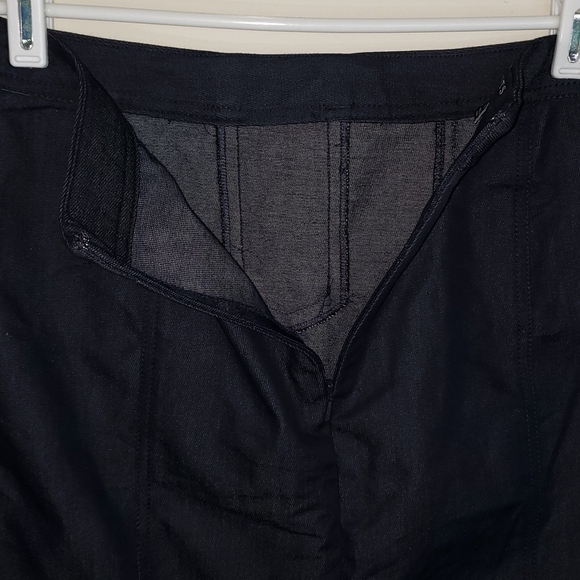 TALBOTS- Dark Stretch Denim Pencil Skirt w Lace Up Front, Size 4 Petite - Picture 4 of 7